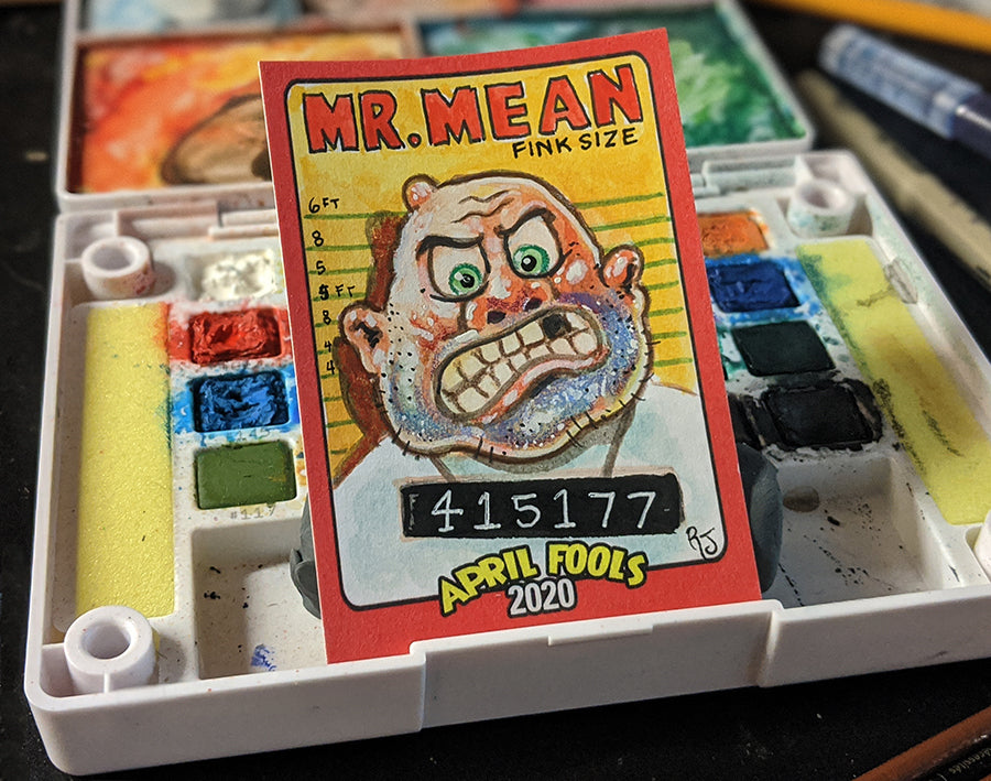 Mr. Mean Sketch Card - Topps Wacky Packages
