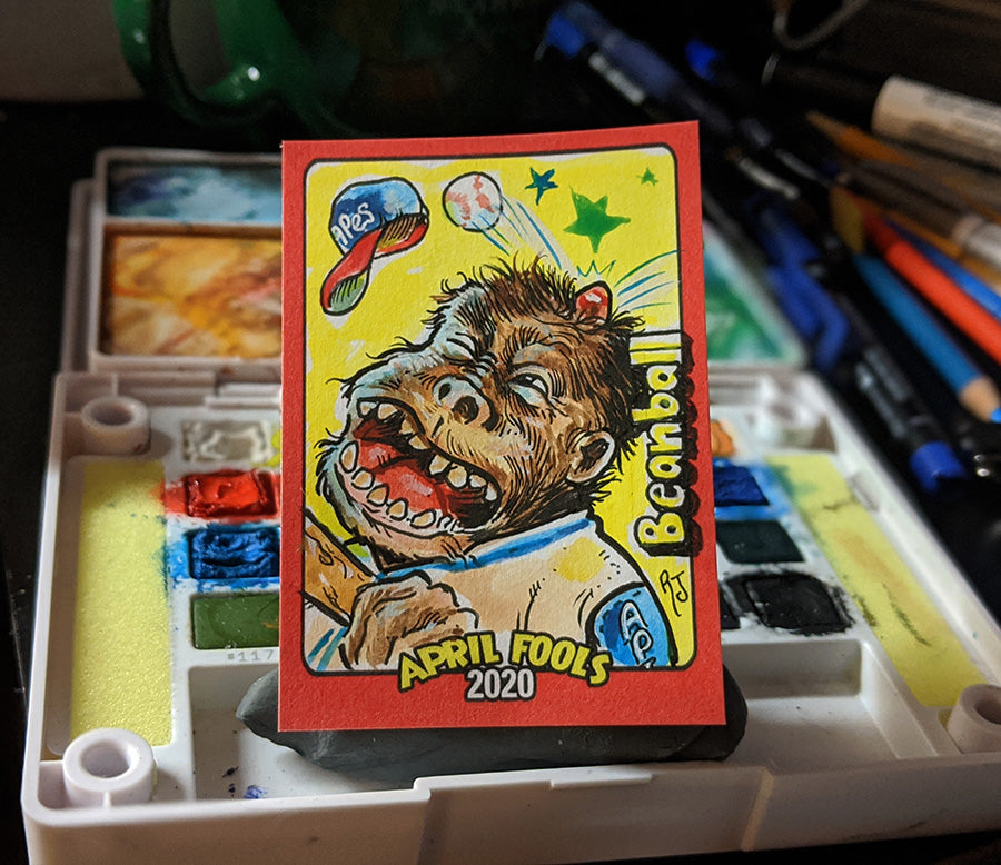 Topps Wacky Packages BeanBall Sketch Card
