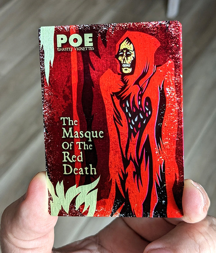 The Masque Of The Red Death Metal Card