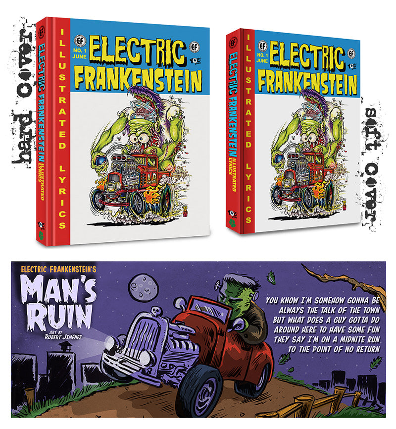 Electric Frankenstein Illustrated Lyrics Book - Live!