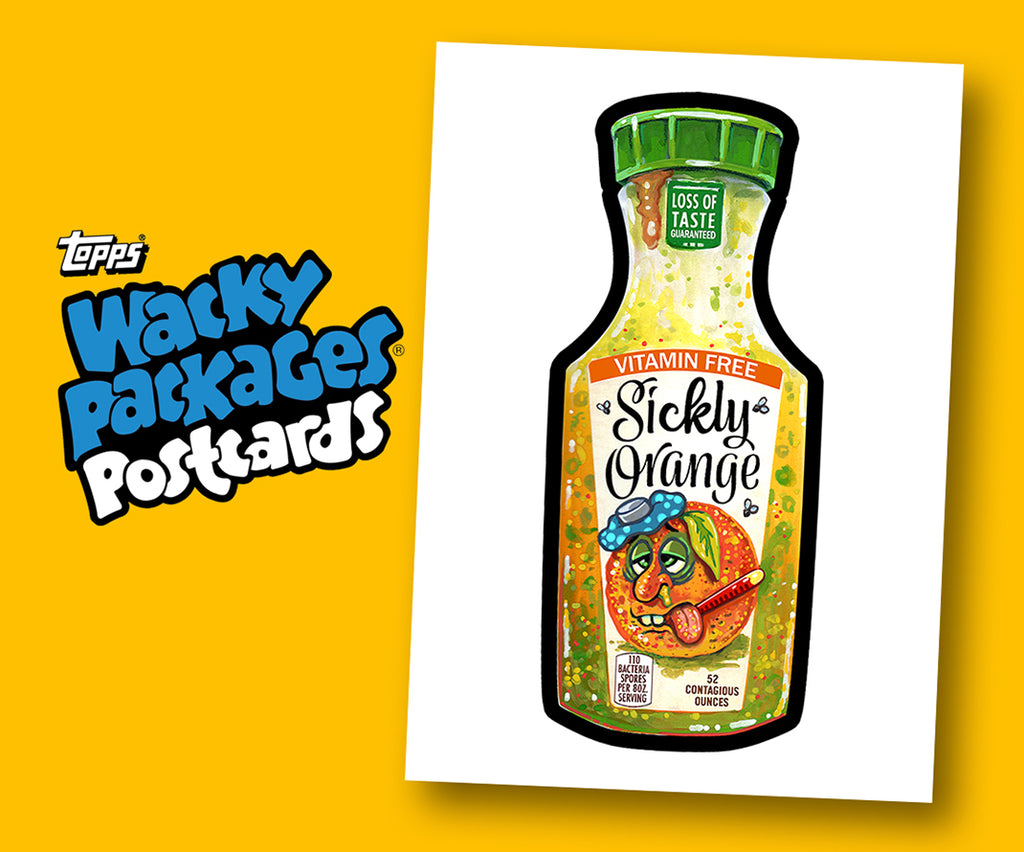 Wacky Packages Postcard Set - Sickly Orange!