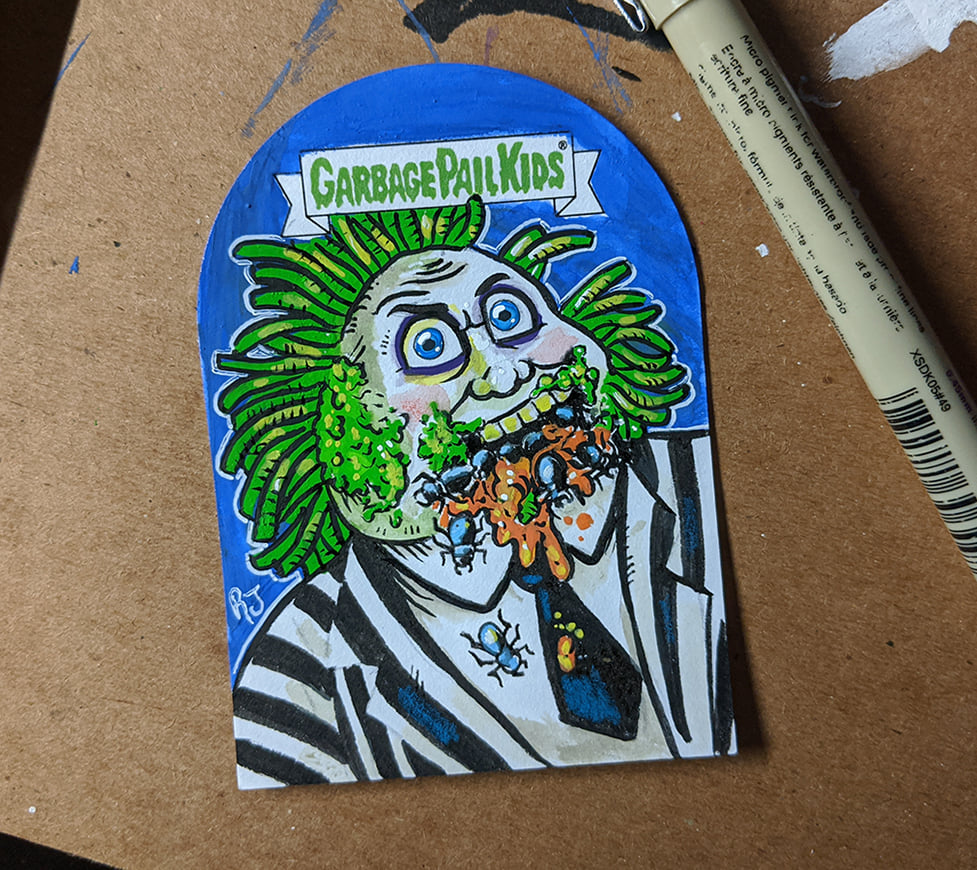 Beetle Bruce and Adam Bomb Sketch Cards - Garbage Pail Kids!