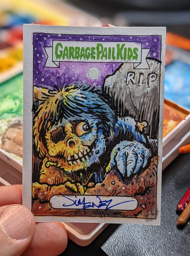 Dead Ted GPK Food Fight Commissioned Sketch Card