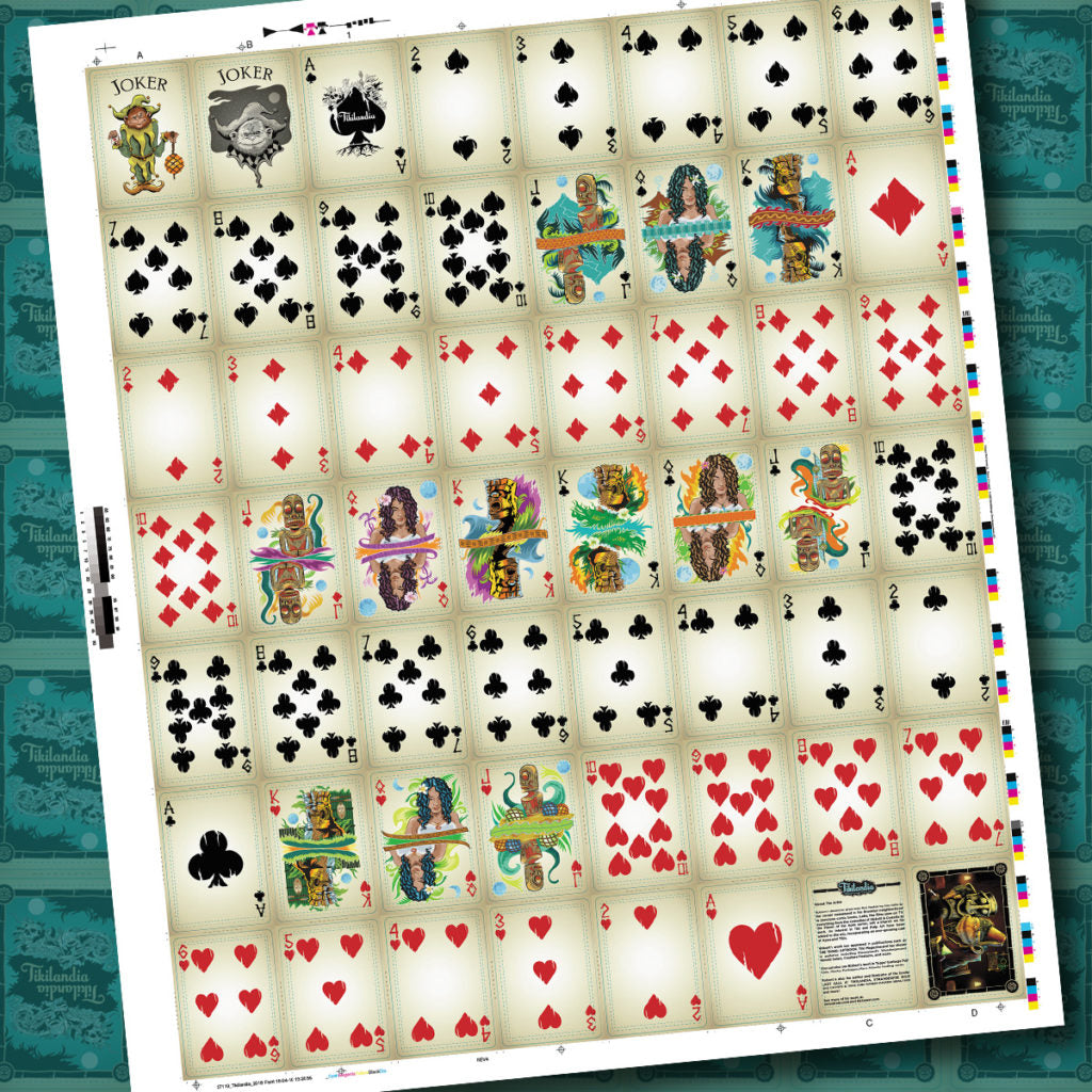 Tikilandia Playing Cards Proof – Uncut Sheet Pre-Order