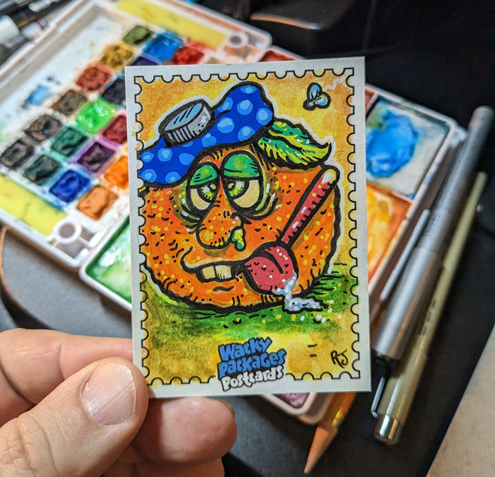 Sickly Orange Wacky Packages Sketch Card